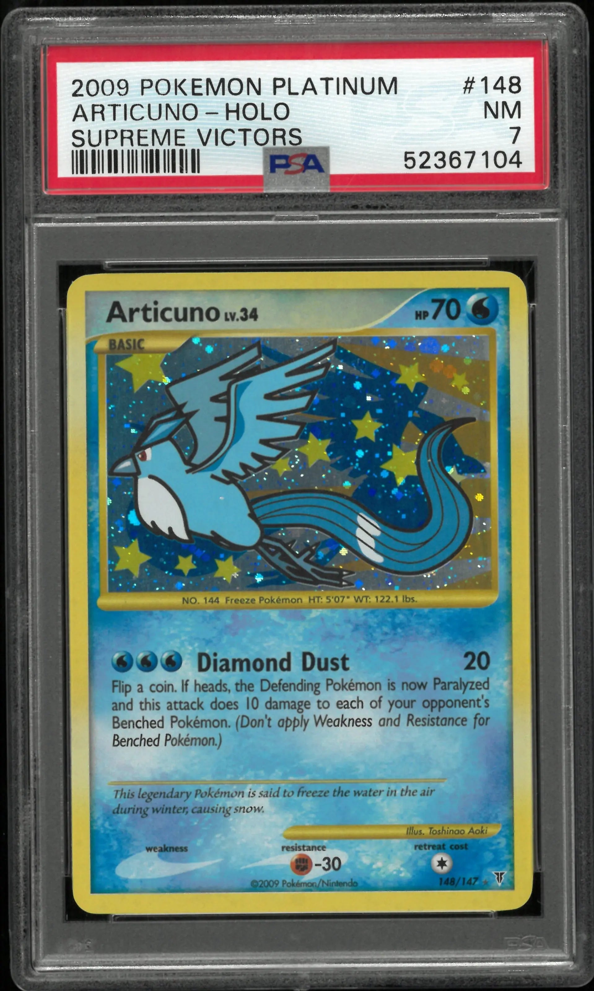 2009 Pokemon Platinum Supreme Victors Articuno Holo Supreme Victors PSA 7 #148 