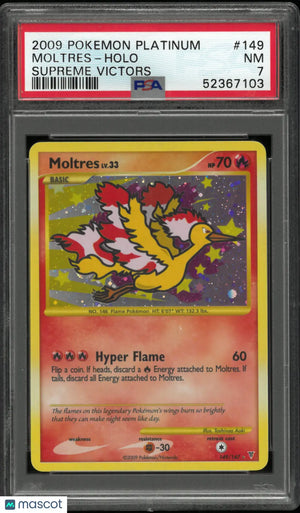 2009 Pokemon Platinum Supreme Victors Moltres Holo 149/147 PSA 7 
