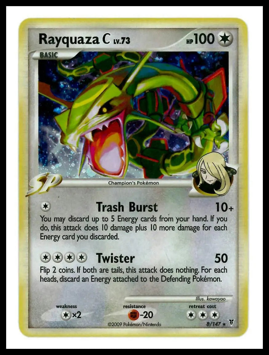 2009 Pokemon Supreme Victors Rayquaza C 008/147 LP 