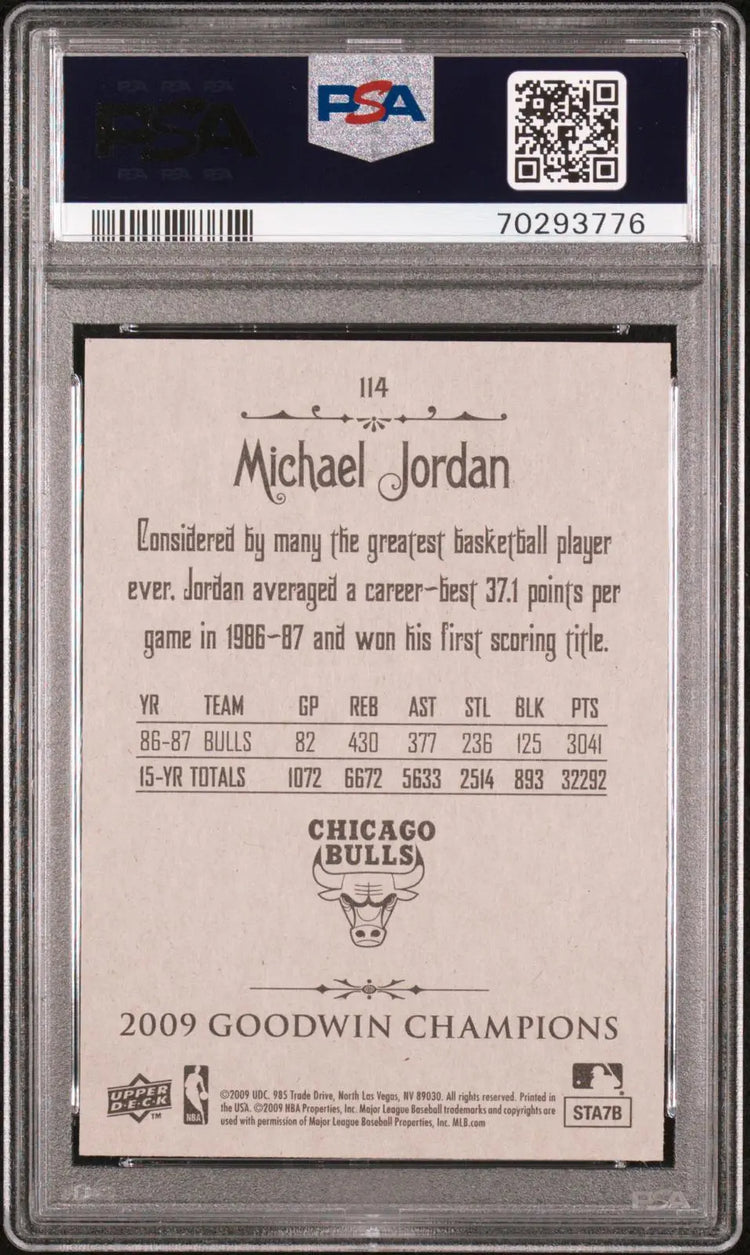 2009 Upper Deck Basketball Goodwin Champions Michael Jordan PSA 10 