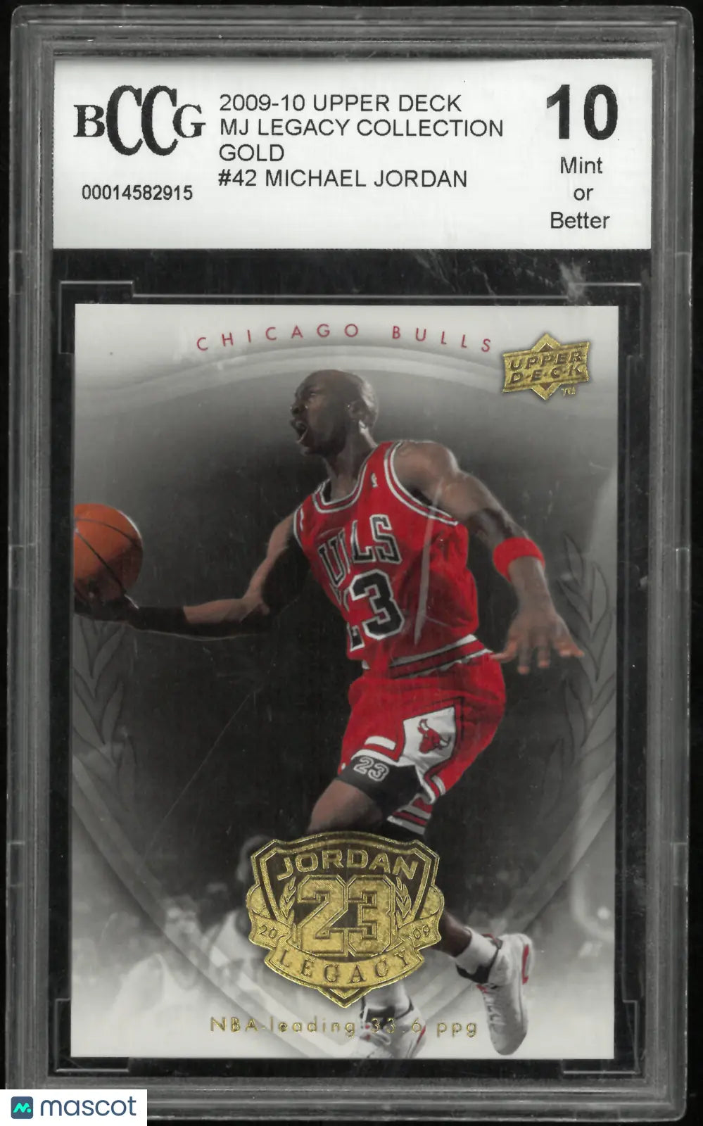 2009 Upper Deck Michael Jordan Legacy Collection Gold Michael Jordan #42 BCCG 10 