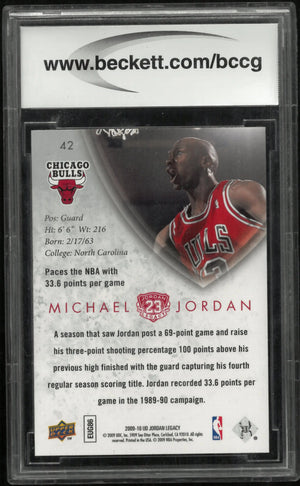 2009 Upper Deck Michael Jordan Legacy Collection Gold Michael Jordan #42 BCCG 10 