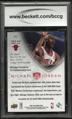 2009 Upper Deck Michael Jordan Legacy Collection Gold Michael Jordan #80 BCCG 10 