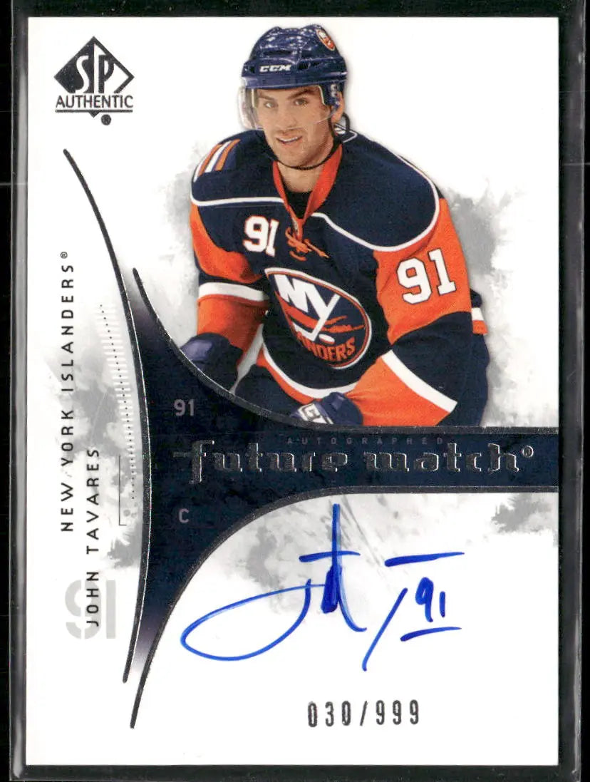2009 Upper Deck SP Authentic Hockey Rookie Future Watch Auto John Tavares /999 
