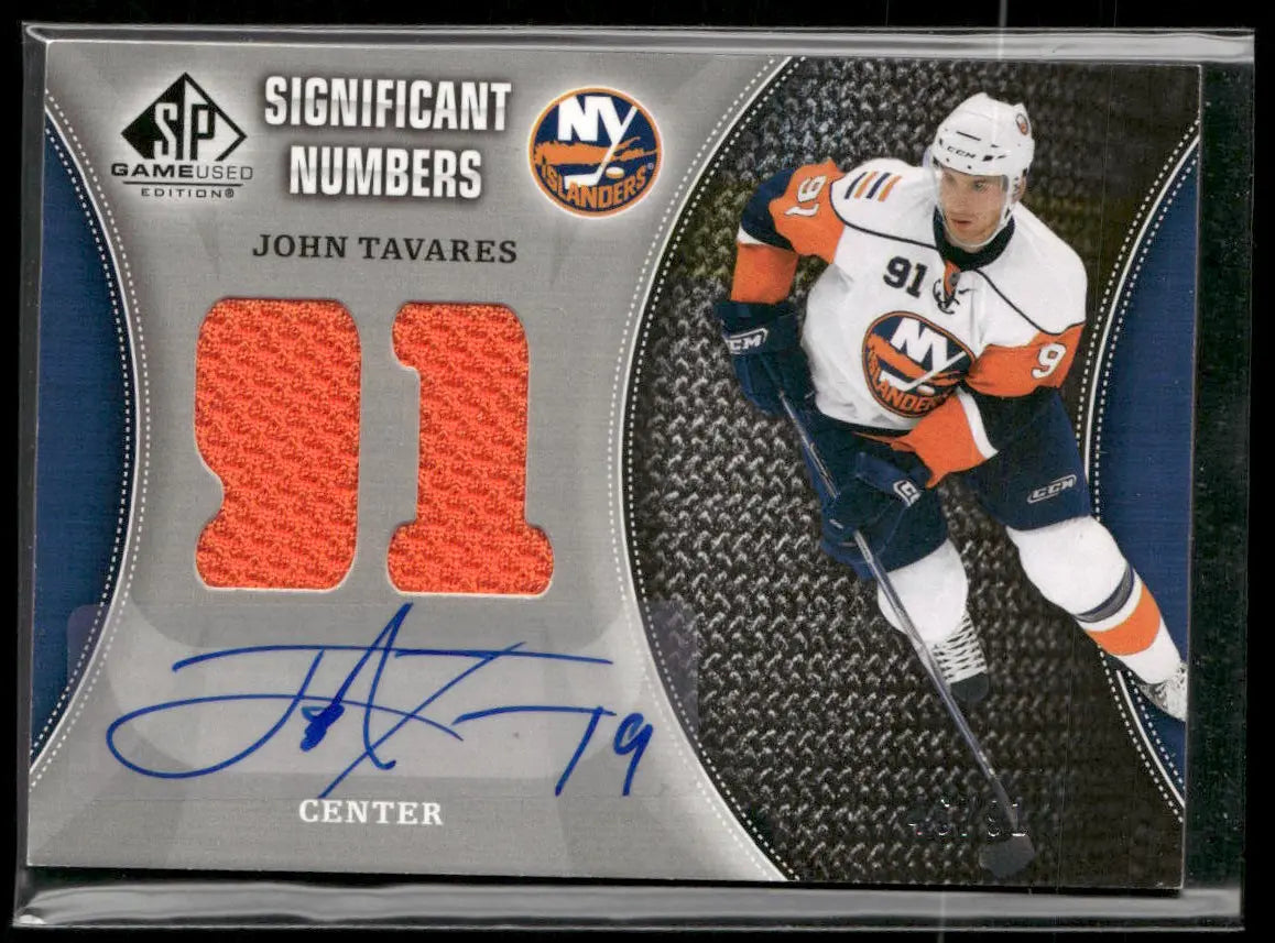 2009 Upper Deck SP Game Used Significant Numbers Rookie Patch Auto John Tavares /91 