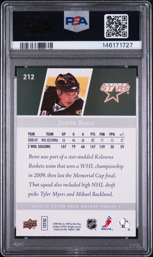 2009 Upper Deck Series 1 Youngs Guns Rookie Jamie Benn RC PSA 9 
