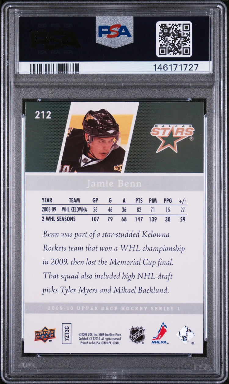 2009 Upper Deck Series 1 Youngs Guns Rookie Jamie Benn RC PSA 9 