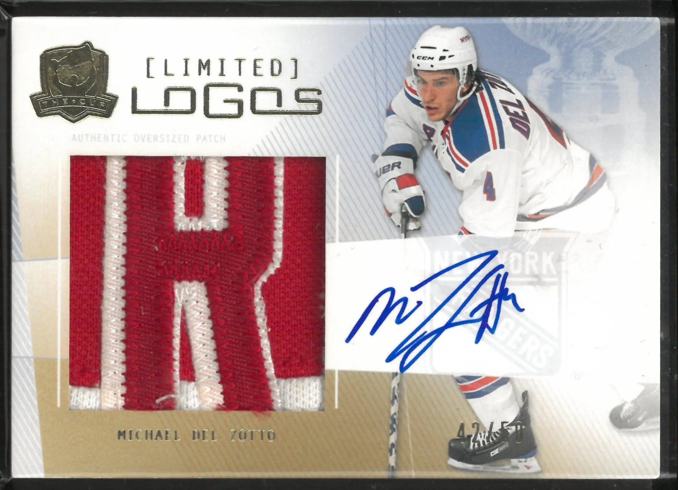 2009 Upper Deck The Cup Limited Logos Patch Auto Michael Del Zotto /50 