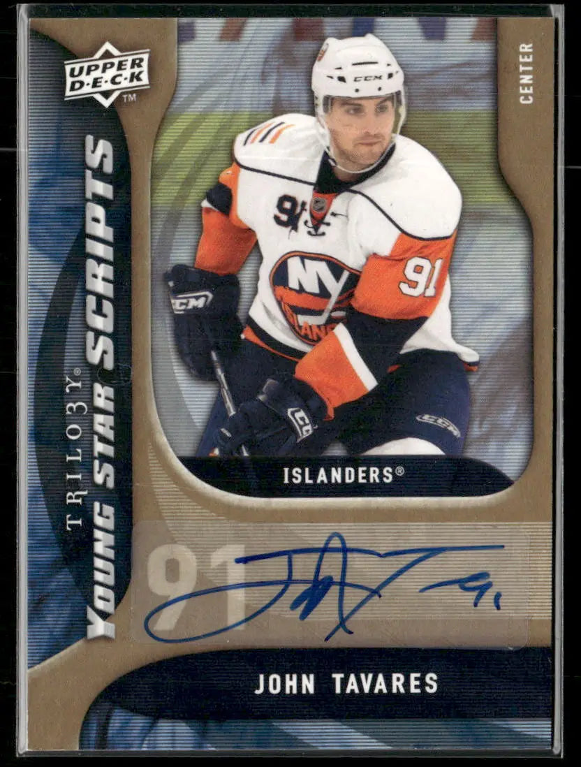 2009 Upper Deck Trilogy Hockey Young Star Scripts Rookie Auto John Tavares 