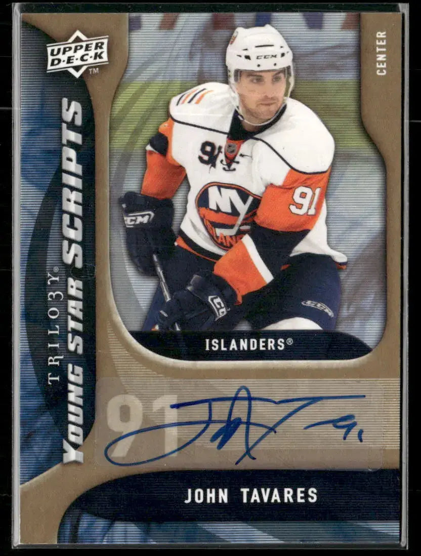 2009 Upper Deck Trilogy Hockey Young Star Scripts Rookie Auto John Tavares 