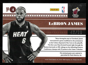 2010-11 Panini National Treasures Patch LeBron James Biography Materials /99 