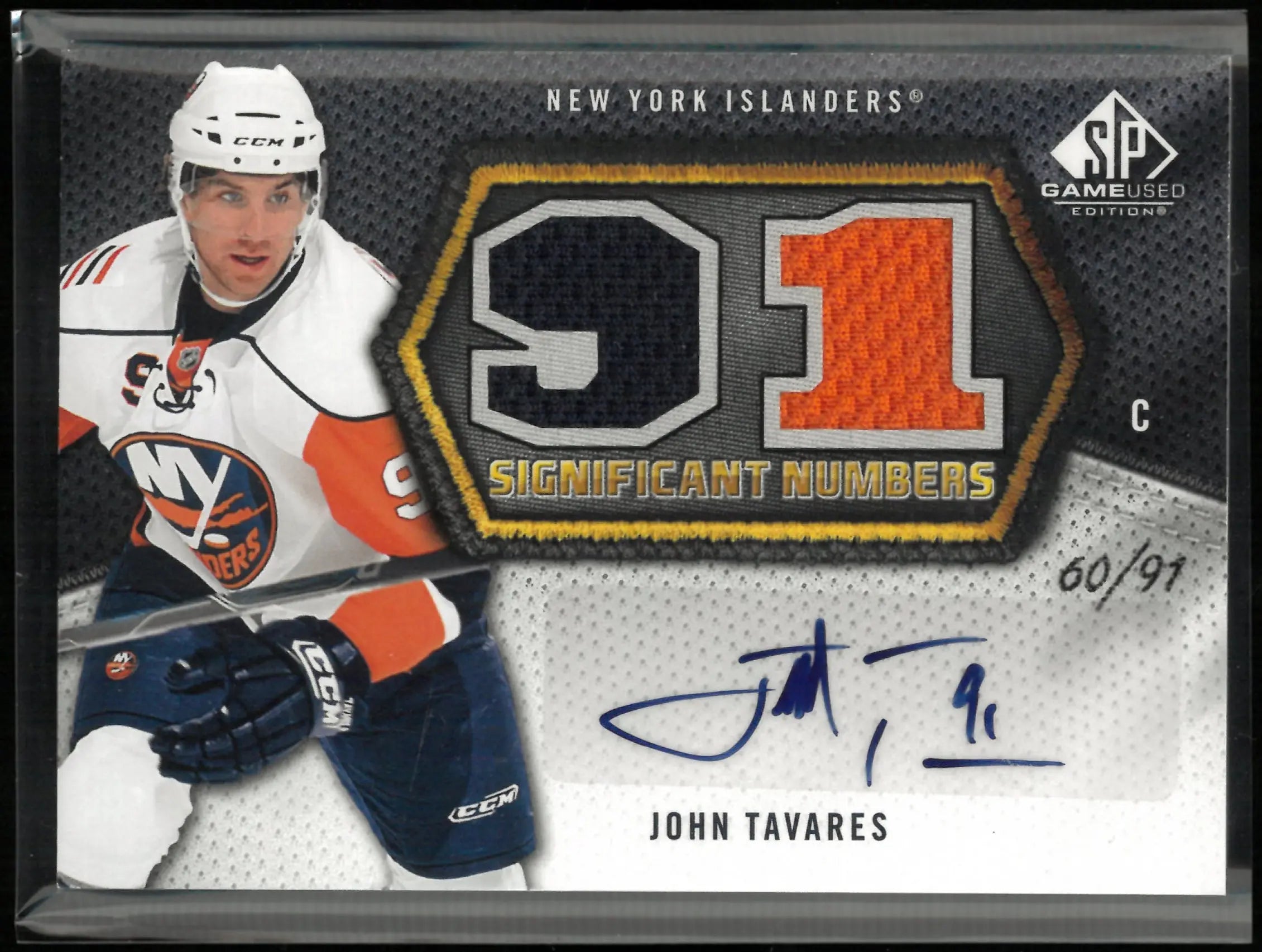 2010-11 Upper Deck SPGU Significant Numbers John Tavares Autograph Patch Auto /91 