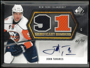 2010-11 Upper Deck SPGU Significant Numbers John Tavares Autograph Patch Auto /91 