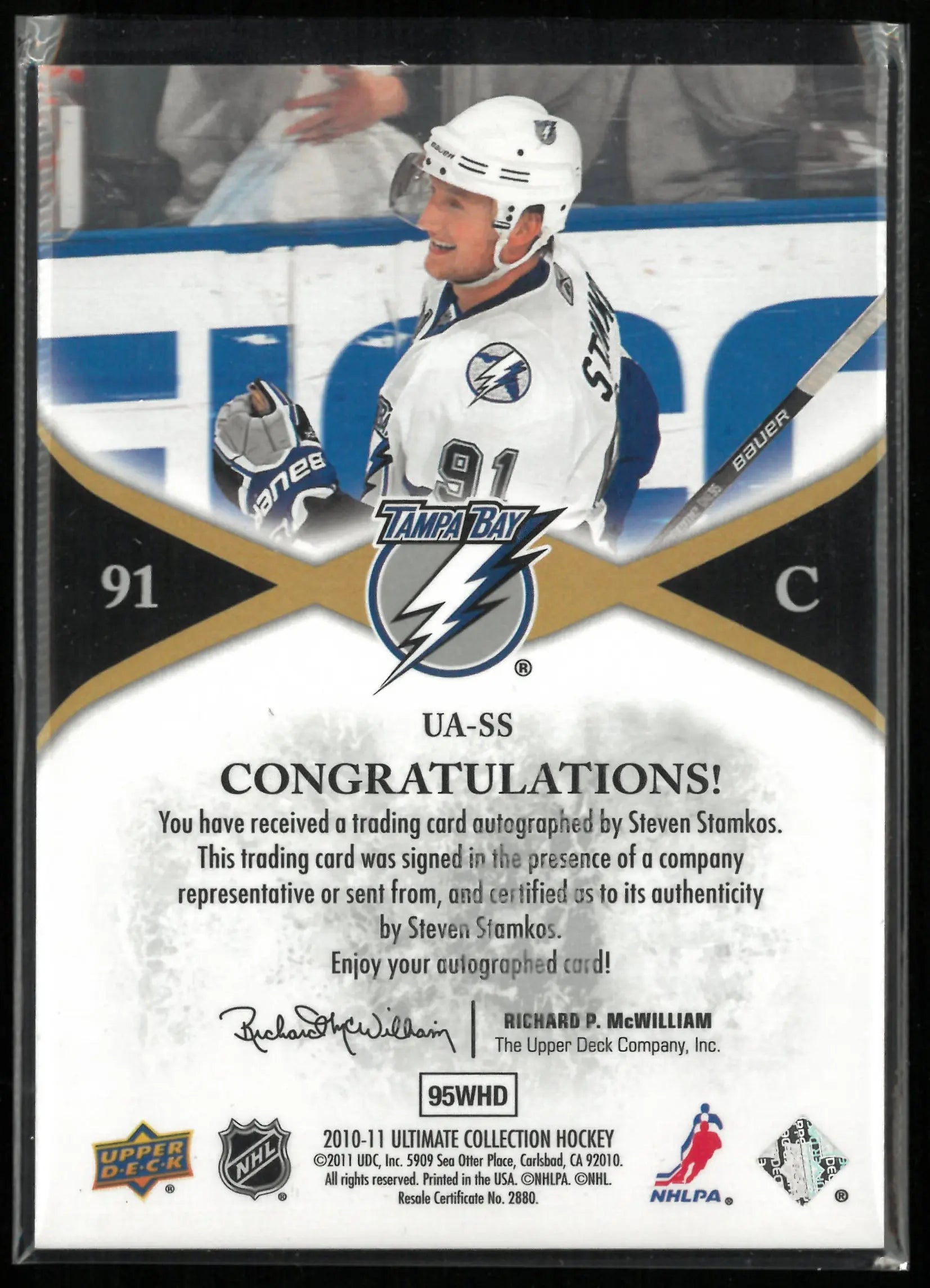 2010-11 Upper Deck Ultimate Achievements Autograph Steven Stamkos Auto /25 