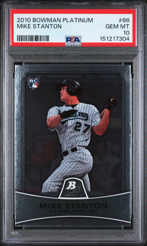 2010 Bowman Platinum Rookie Mike Stanton RC PSA 10 