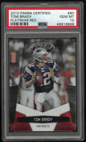 2010 Panini Certified Tom Brady Platinum Red /999 PSA 10 