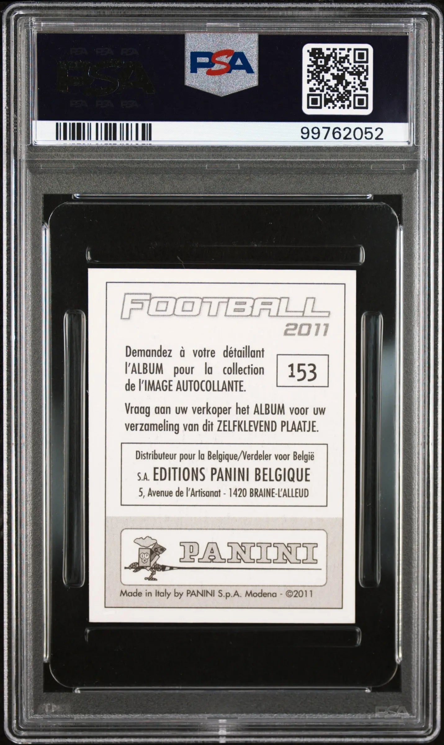 2010 Panini Football Belgium Kevin De Bruyne PSA 8 