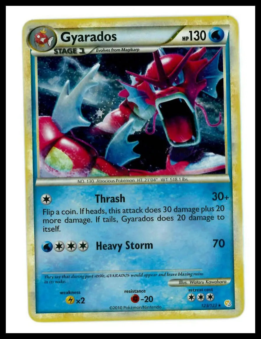 2010 Pokemon HeartGold SoulSilver Gyarados 123/123 LP 