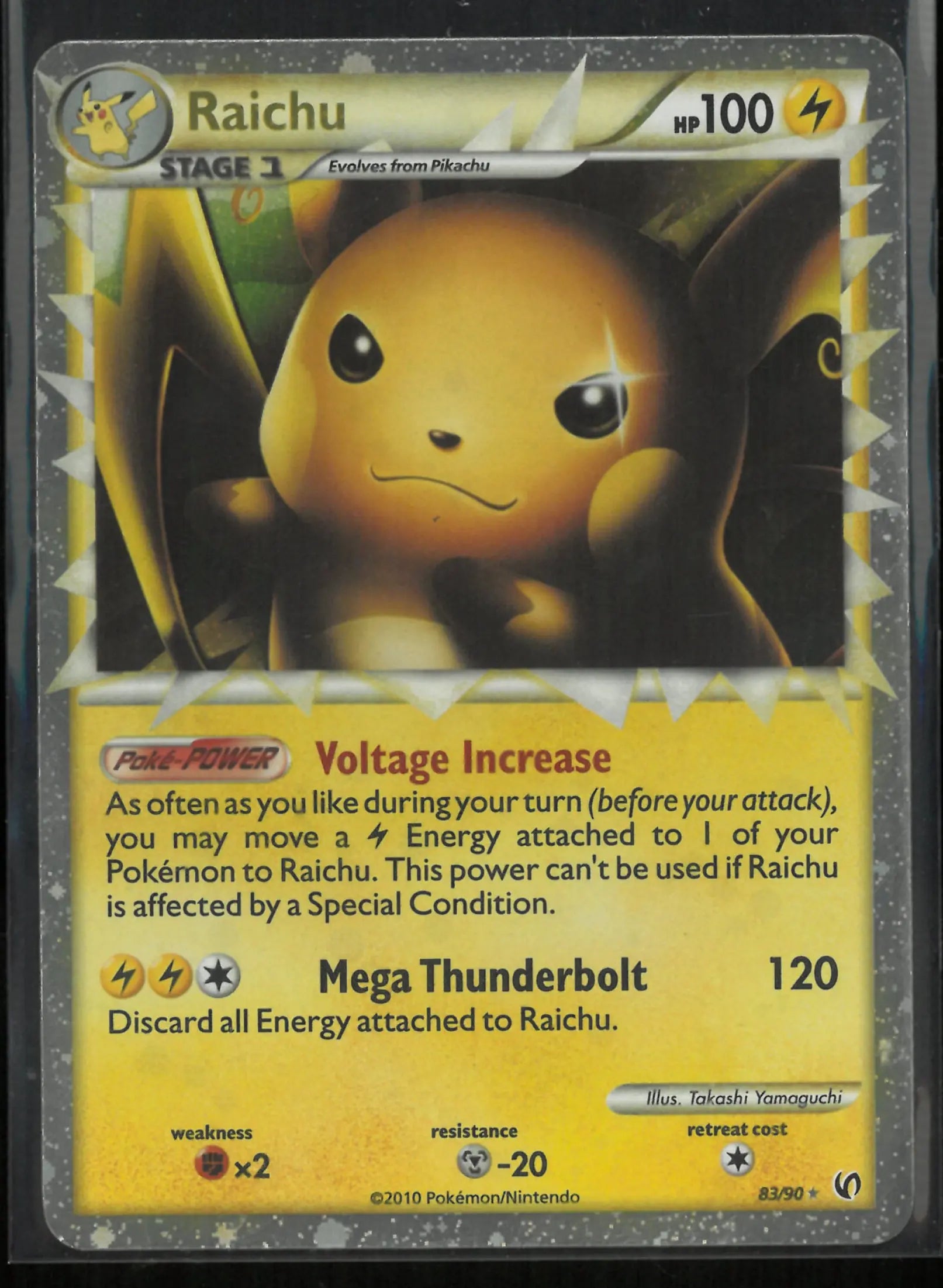 2010 Pokemon Raichu Ultra Rare (Prime) Undaunted 83/90 