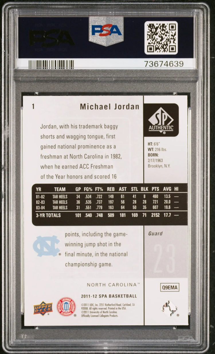 2011-12 SP Authentic Michael Jordan PSA 10 