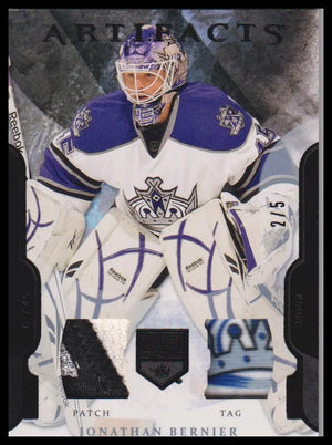 2011-12 Upper Deck Artifacts #45 Jonathan Bernier Jerseys Patch Tags Black #/5 