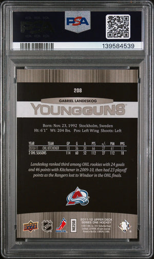 2011-12  Upper Deck Series One Gabriel Landeskog Young Guns RC Rookie PSA 10 