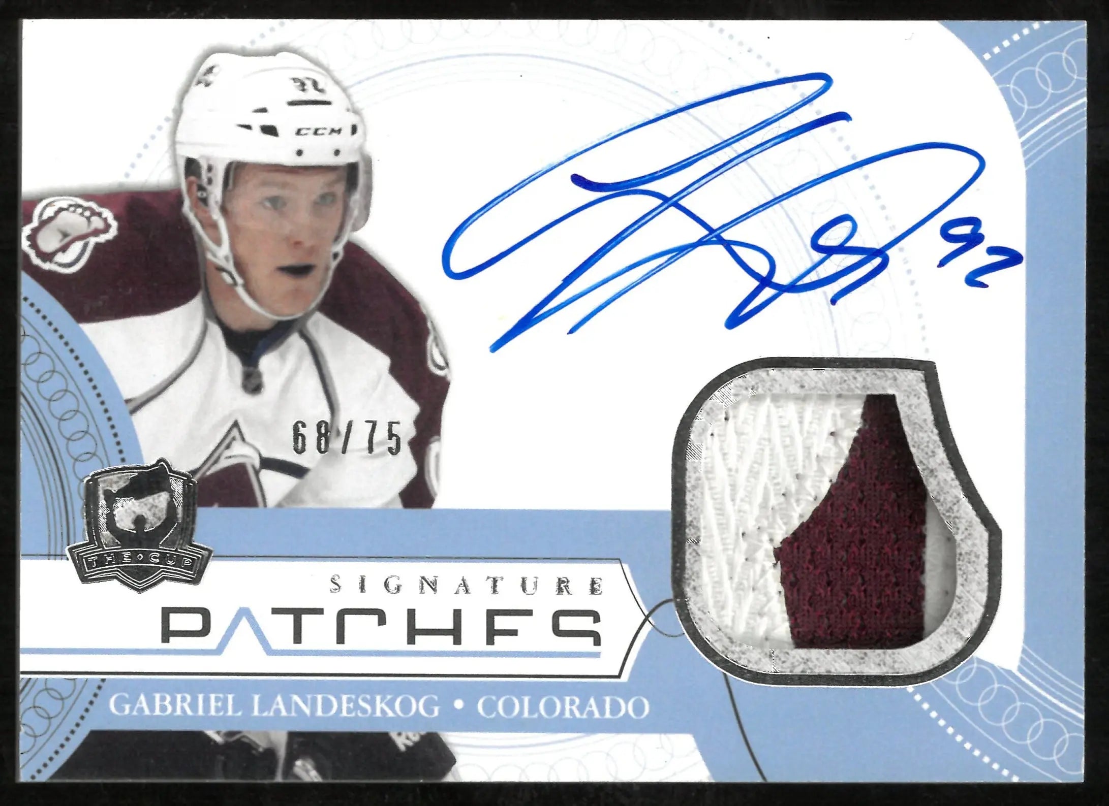 2011-12 Upper Deck The Cup Gabriel Landeskog Patch Auto Autograph 