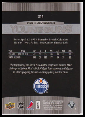 2011-12 Upper Deck #214 Ryan Nugent-Hopkins Young Guns Rookie 