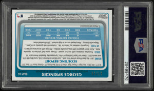 2011 Bowman Chrome Draft Pros. Auto George Springer Orange Refractor PSA 10 /25 