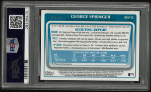 2011 Bowman Chrome Prospect Auto George Springer RC Orange Refractor PSA 10 /25 