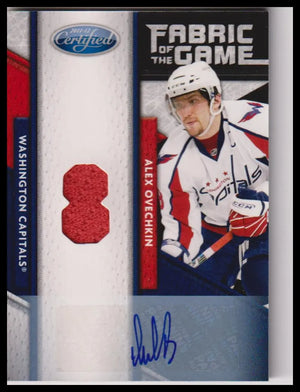 2011 Panini Certified Alex Ovechkin Fabric of the Game Jersey Number Auto #/25 