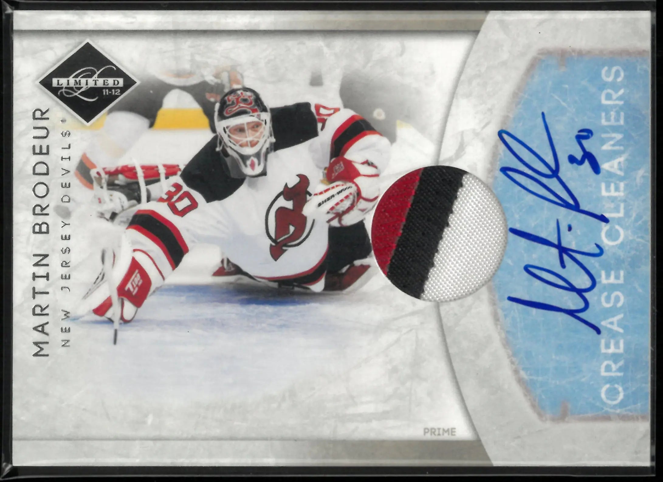 2011 Panini Limited Crease Cleaners Autograph Martin Brodeur Patch Auto /15 