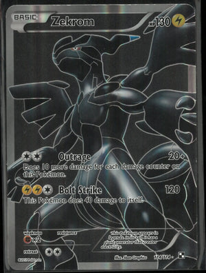 2011 Pokemon Black and White Ultra Rare Full Art Zekrom 114/114 