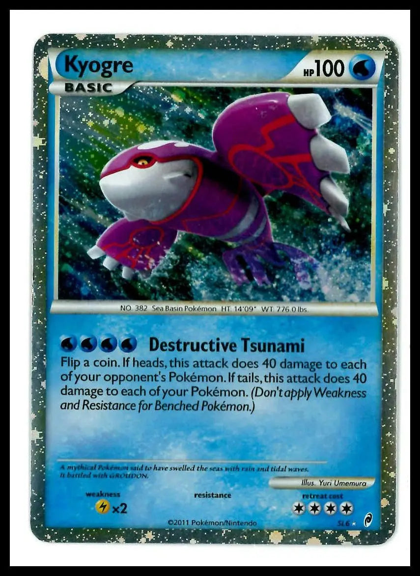 2011 Pokemon Call of Legends Kyogre SL6 HP 