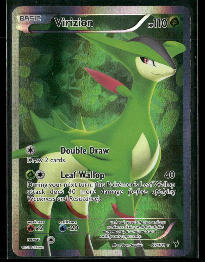 2011 Pokemon Noble Victories Ultra Rare Virizion 97/101 LP 