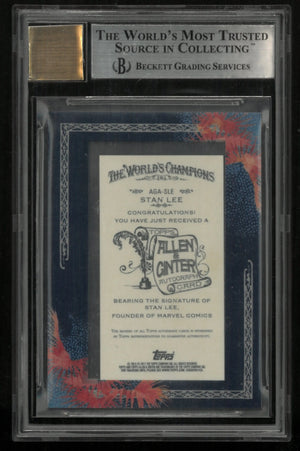 2011 Topps Allen and Ginter Autographs Stan Lee #SLE BGS 9 Auto 10 