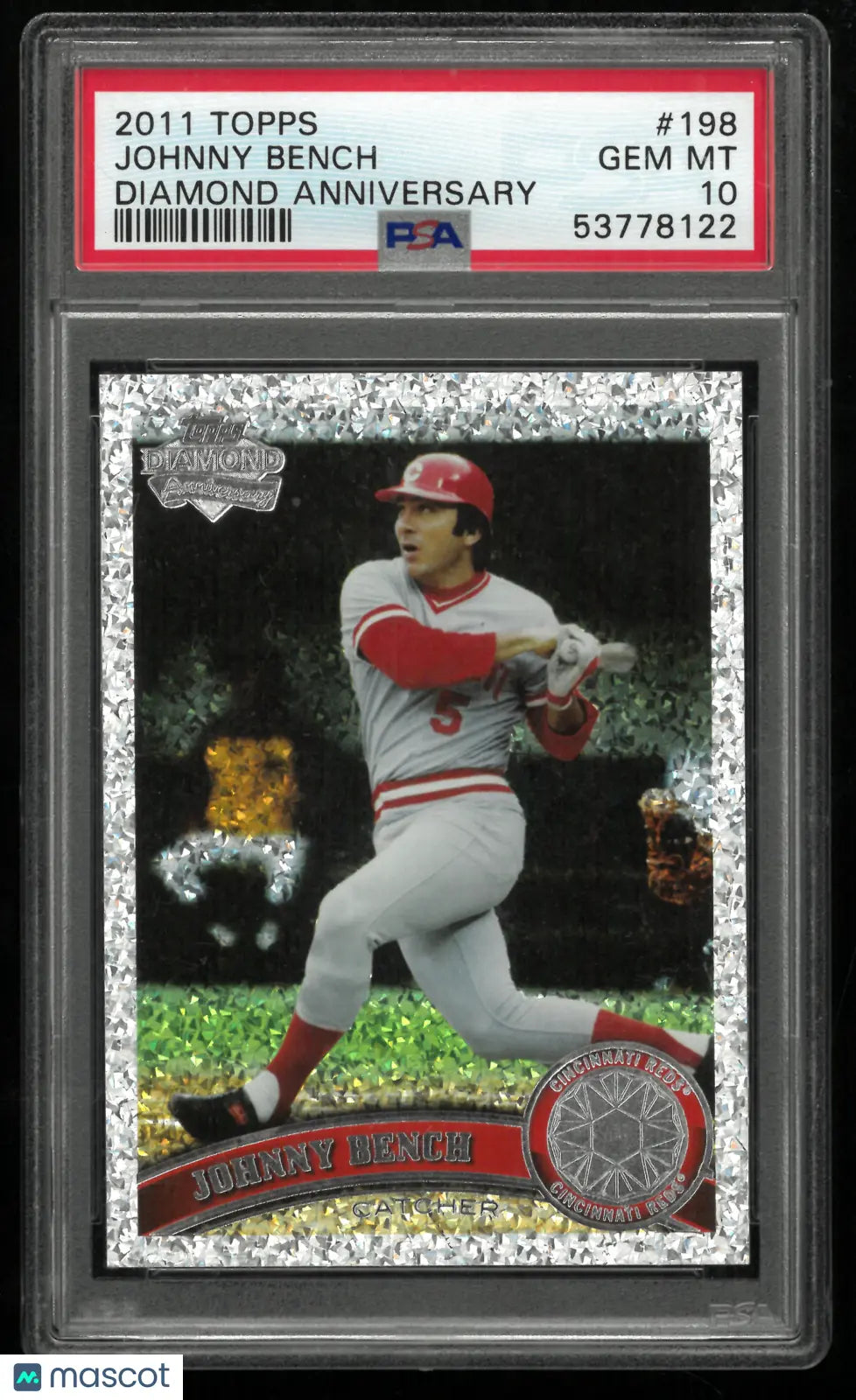 2011 Topps Johnny Bench #198 Diamond Anniversary PSA 10 