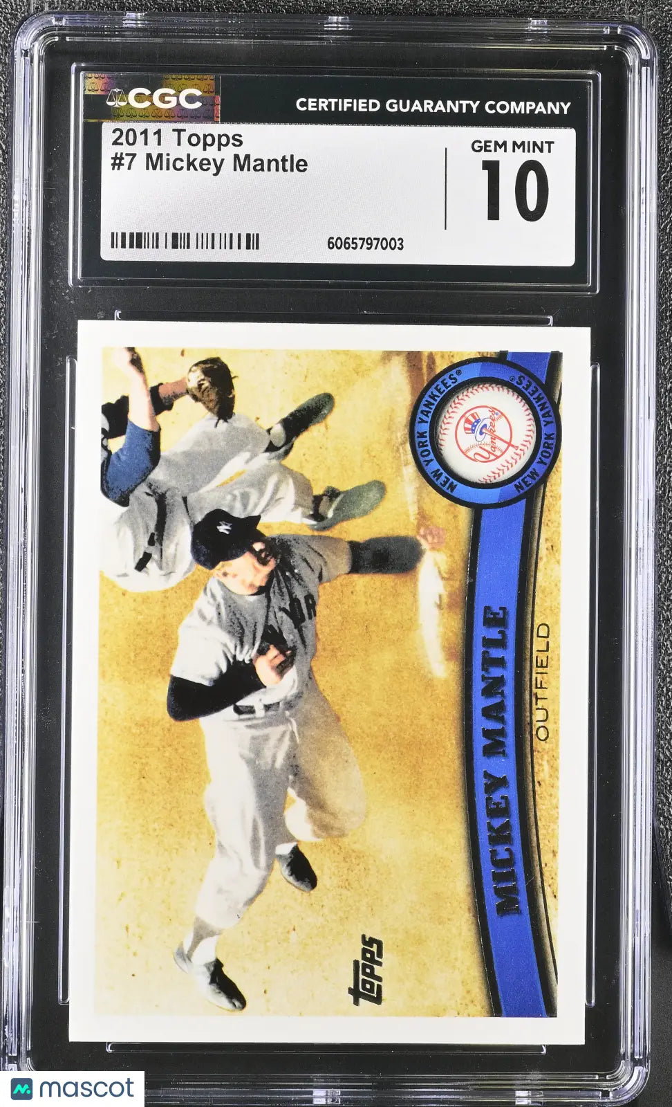 2011 Topps Mickey Mantle #7 CGC 10 