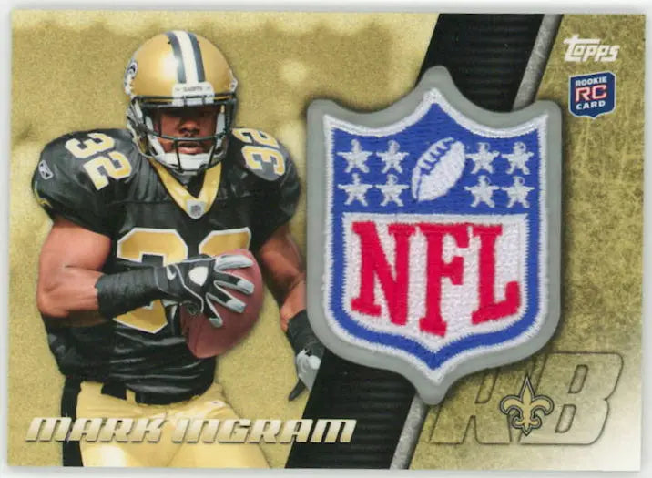2011 Topps Rookie Patch NFL Shield Mark Ingram RC 