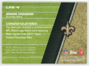 2011 Topps Rookie Patch NFL Shield Mark Ingram RC 