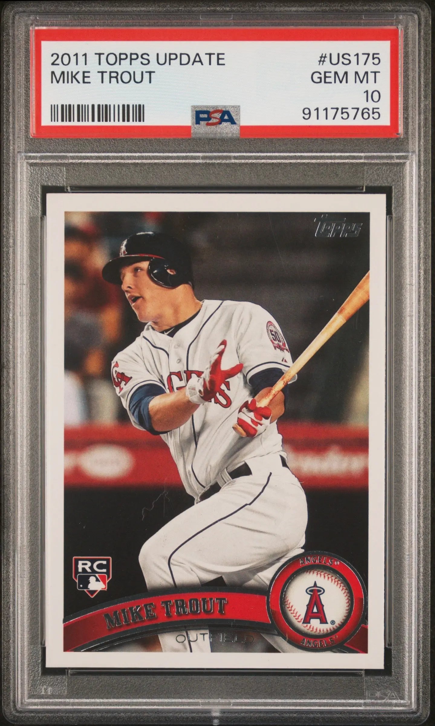 2011 Topps Update Rookie Mike Trout RC PSA 10 