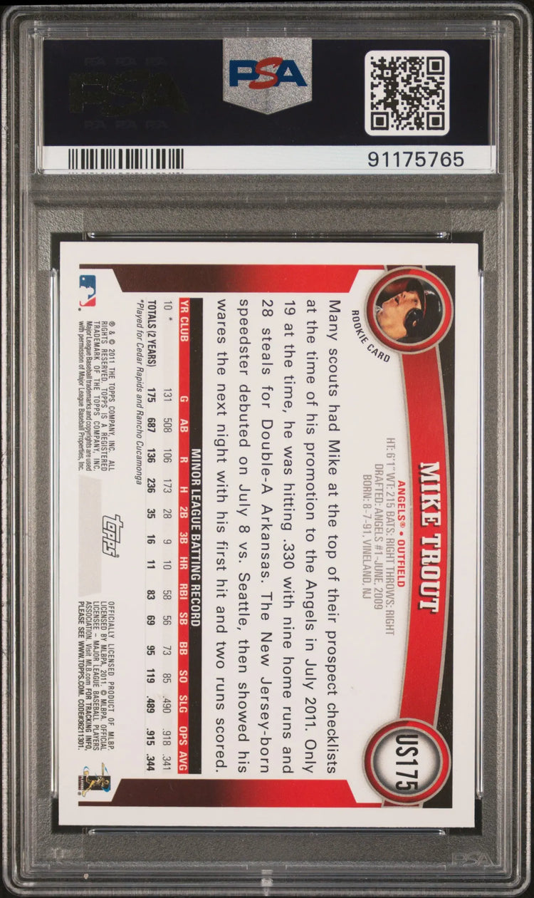 2011 Topps Update Rookie Mike Trout RC PSA 10 