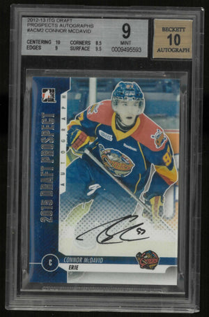 2012-13 In The Game Draft Prospect Autograph Connor McDavid Auto BGS 9 Auto 10 