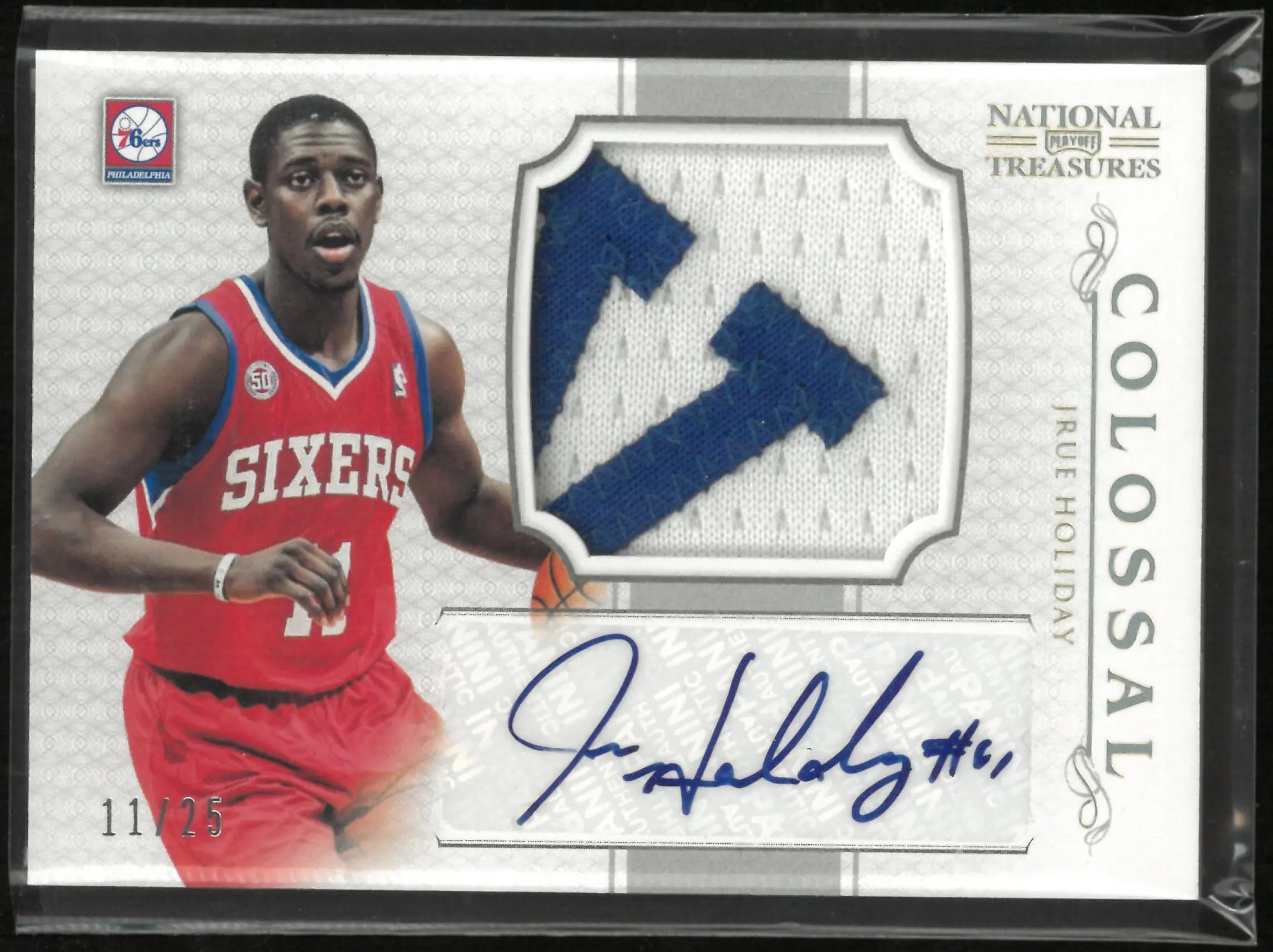 2012-13 Panini National Treasures Colossal Jrue Holiday Autograph Patch /25 