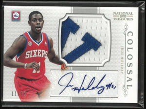 2012-13 Panini National Treasures Colossal Jrue Holiday Autograph Patch /25 