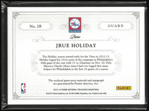 2012-13 Panini National Treasures Colossal Jrue Holiday Autograph Patch /25 