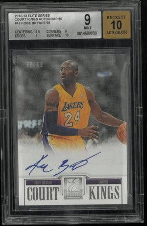 2012 Elite Series Court Kings Autographs Auto Kobe Bryant /99 BGS 9 Auto 10 