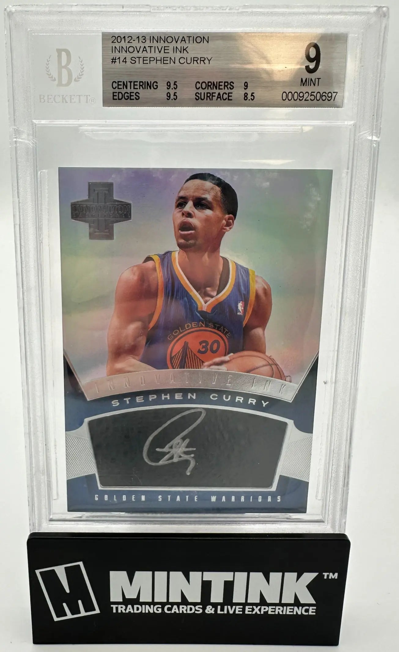2012 Innovation Innovative Ink Autograph Stephen Curry Auto BGS 9 Auto 10 