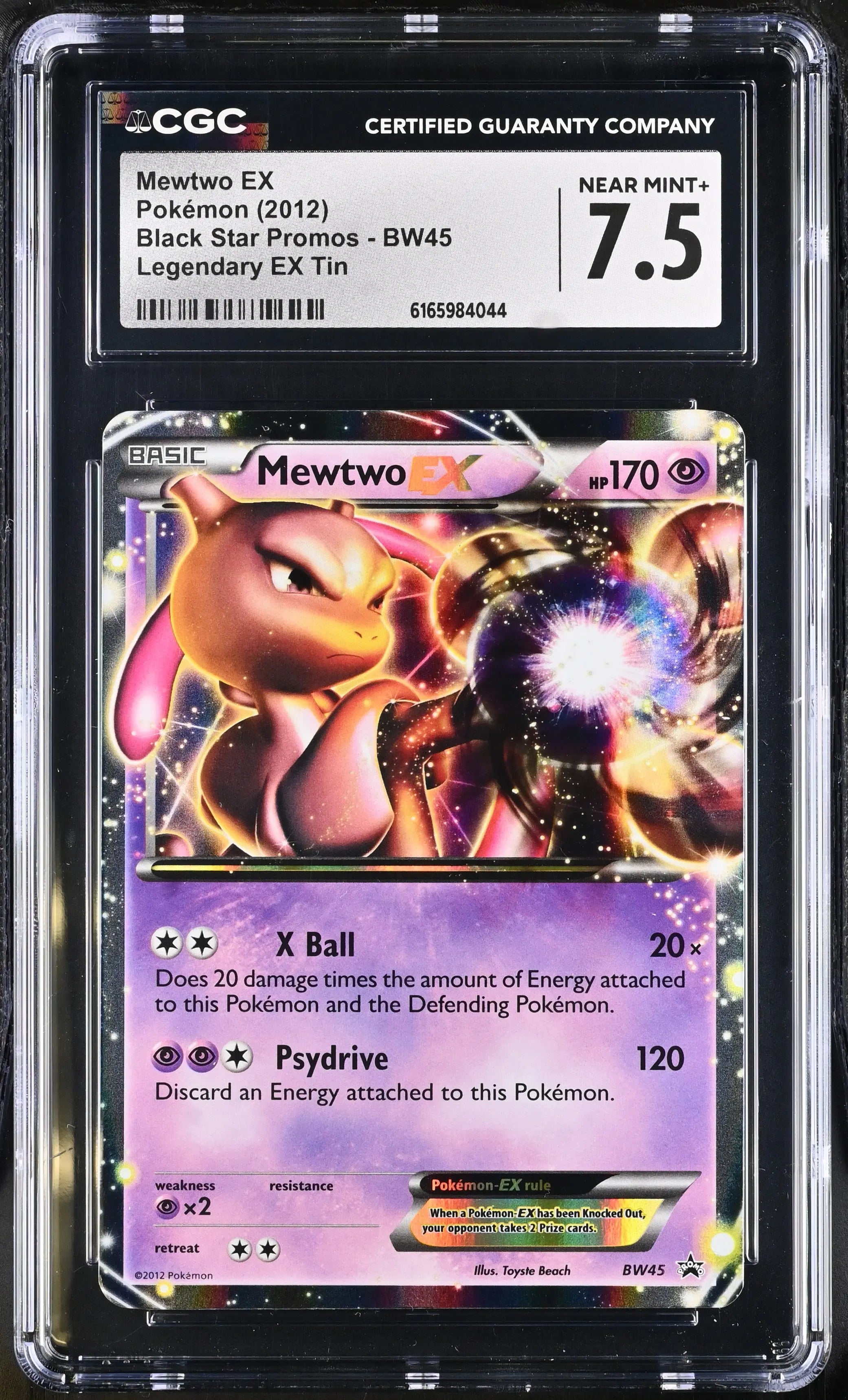 2012 Pokemon Black Star Promos Mewtwo EX BW45 CGC 7.5 