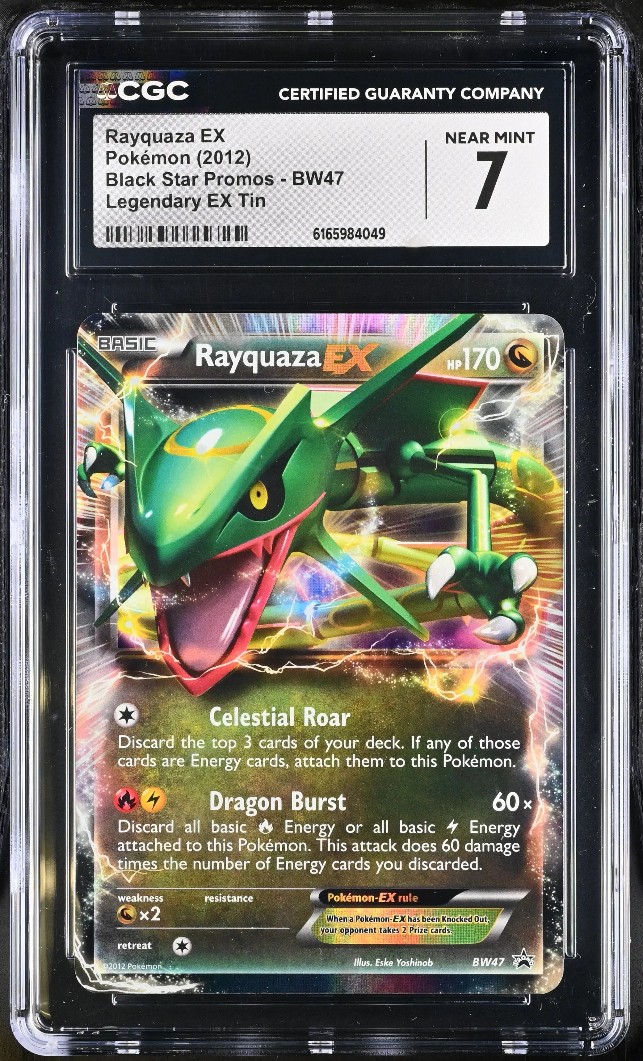 2012 Pokemon Black Star Promos Rayquaza EX BW47 CGC 7 